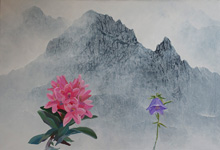 steinüberblüht   Acryllasuren auf Leinwand   2025   110cm x 160cm